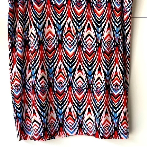 Rafaella Comfort Women's Boho Skirt Pencil Stretch Pink Multicolor Skirt, Sz L/G - Picture 8 of 8